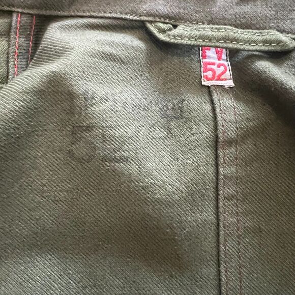 Vintage Swedish Military M/52 Field Jacket Green Canvas Size 52 Large - Picture 3 of 6